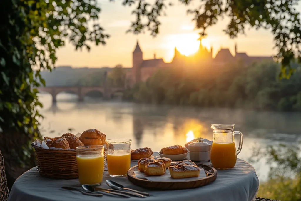 Outdoor breakfast near Schloss Johannisburg