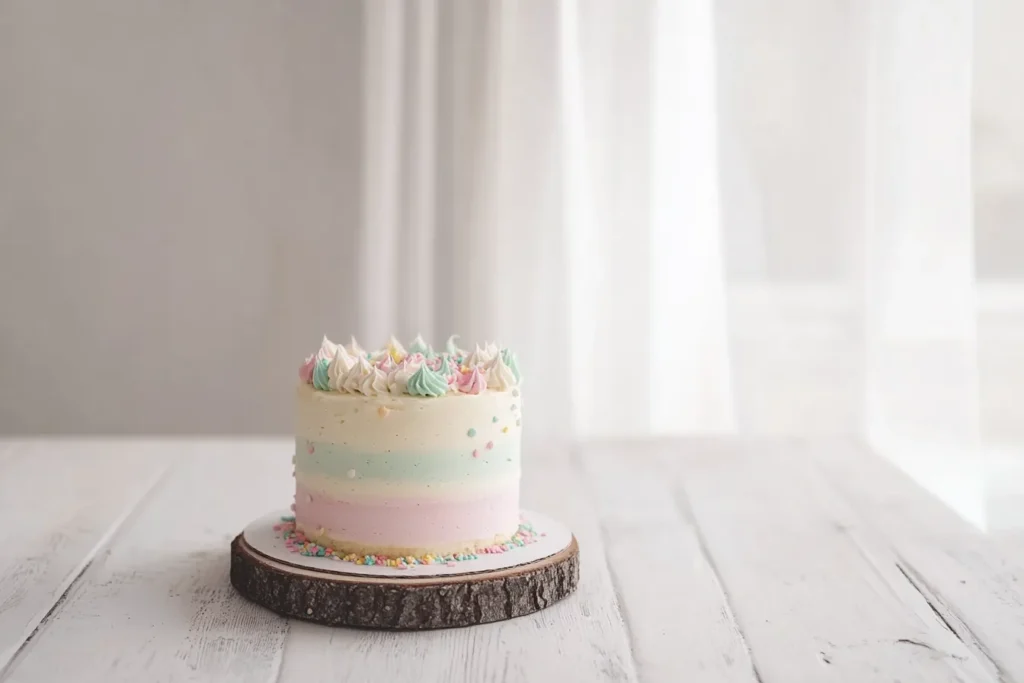 Smash-tauglicher Kuchen mit bunter Buttercreme