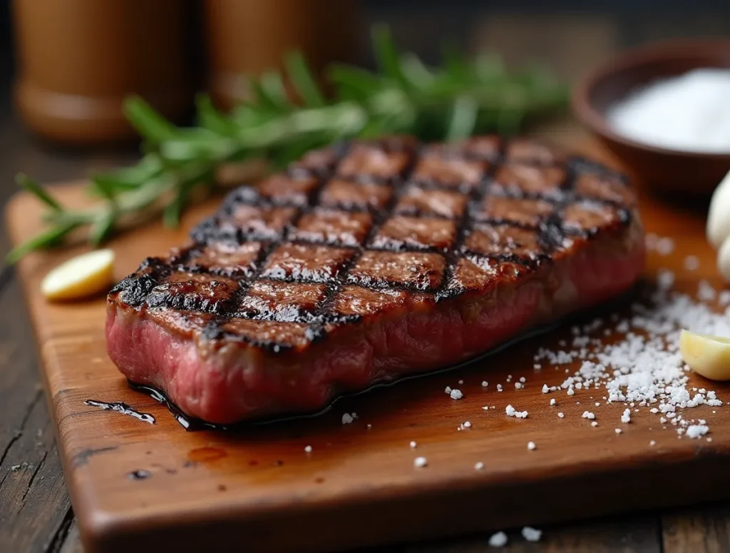 Gegrilltes Beef Chuck Eye Steak mit Kruste