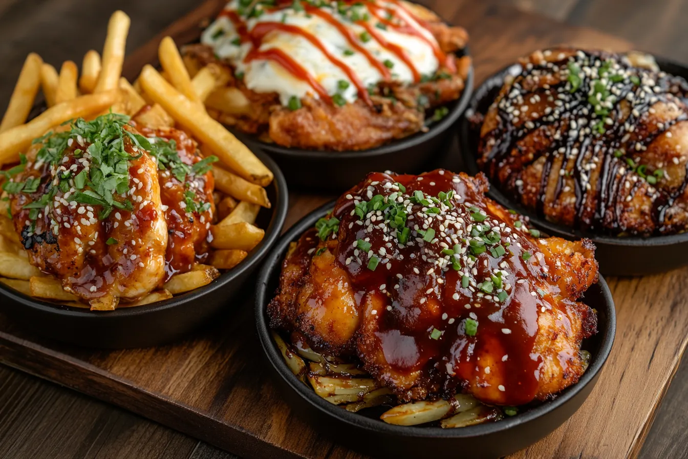 Global Chicken Crossie dishes from different countries