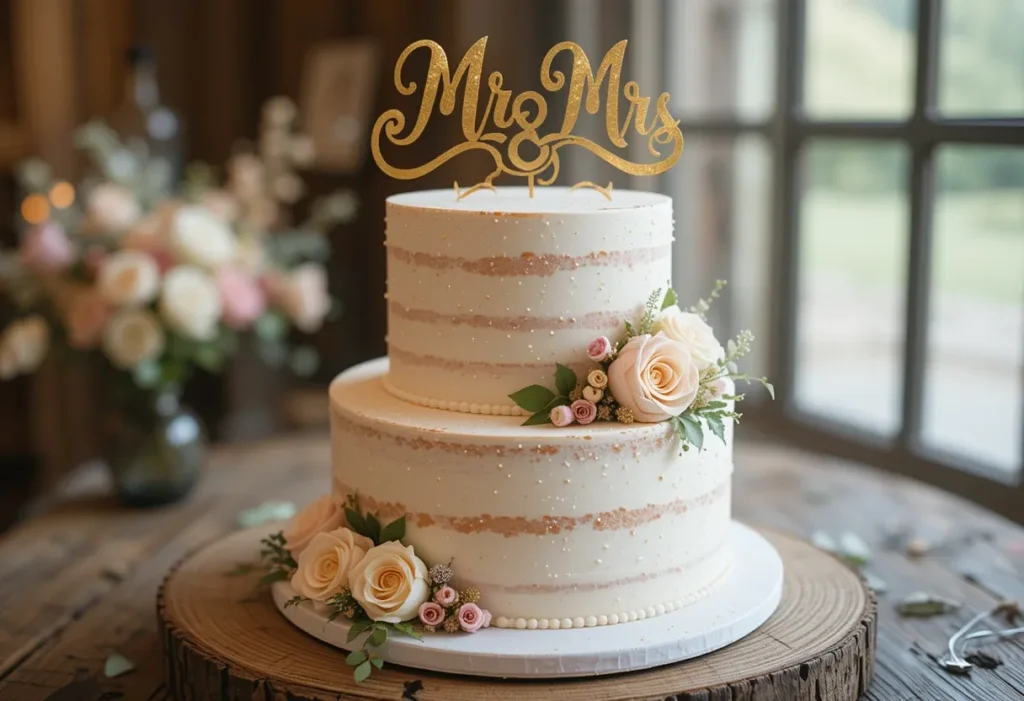 Hochzeitstorte mit individuellem Topper