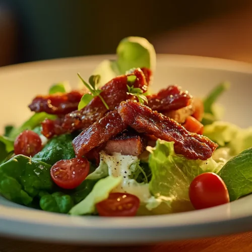 Salat mit Jerky-Topping