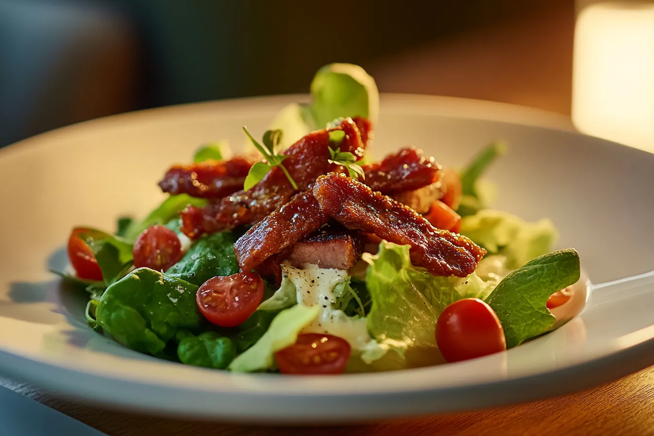 Salat mit Jerky-Topping