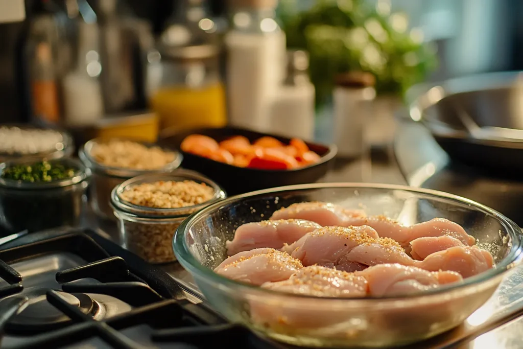 Zubereitungsschritte von Yum Yum Chicken