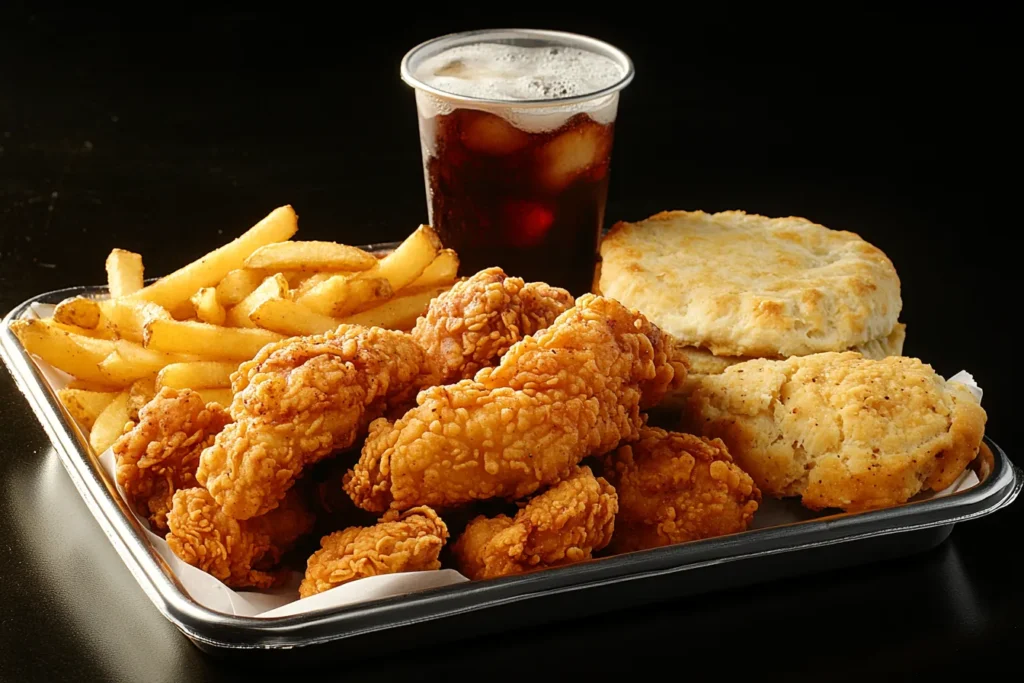 Nutrition label for fast food chicken meal