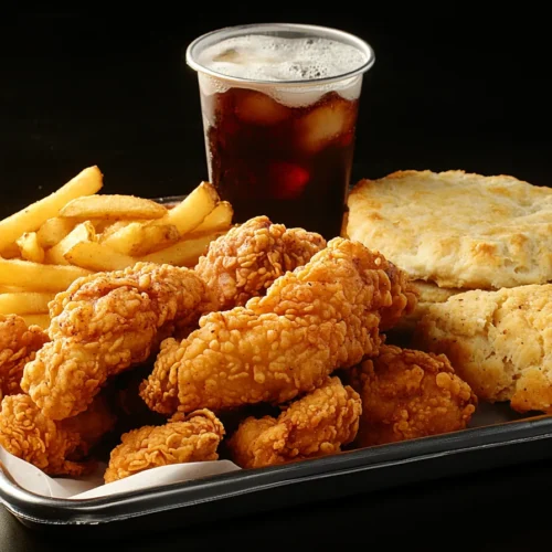 Nutrition label for fast food chicken meal