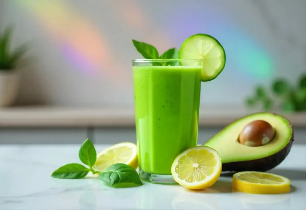 Detox-Smoothie aus Gurke, Spinat und Zitrone