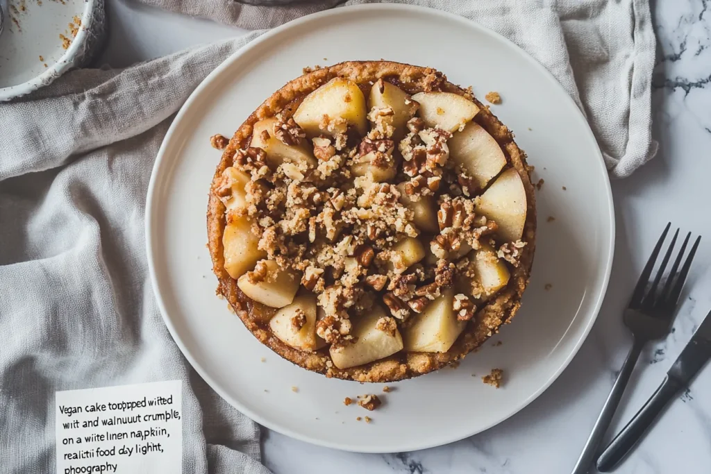 Veganer Apfelkuchen mit Nüssen