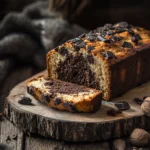 Saftiger Travel Cake auf einem Schneidebrett