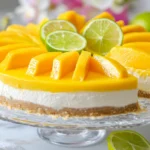 No-Bake-Käsekuchen mit Mango und Limette