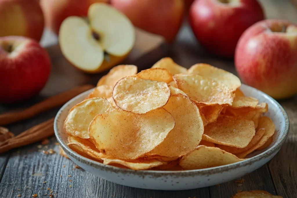 Apfelchips mit Zimt im Airfryer